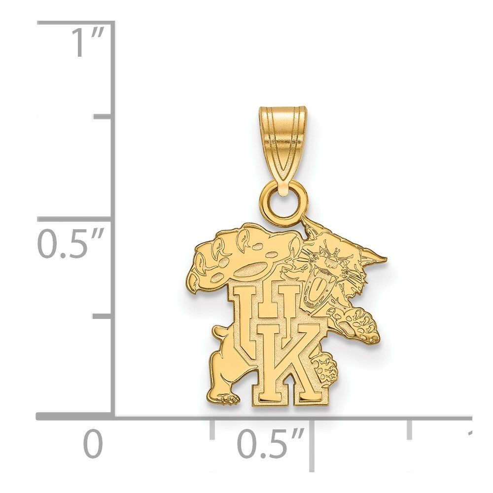 10K Gelbgold Logoart University Of Kentucky U K Wildkatze Klein Anhänger