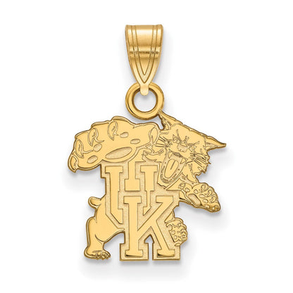10K Gelbgold Logoart University Of Kentucky U K Wildkatze Klein Anhänger