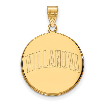 Vergoldet Sterlingsilber Logoart Villanova University Groß Plättchen Anhänger