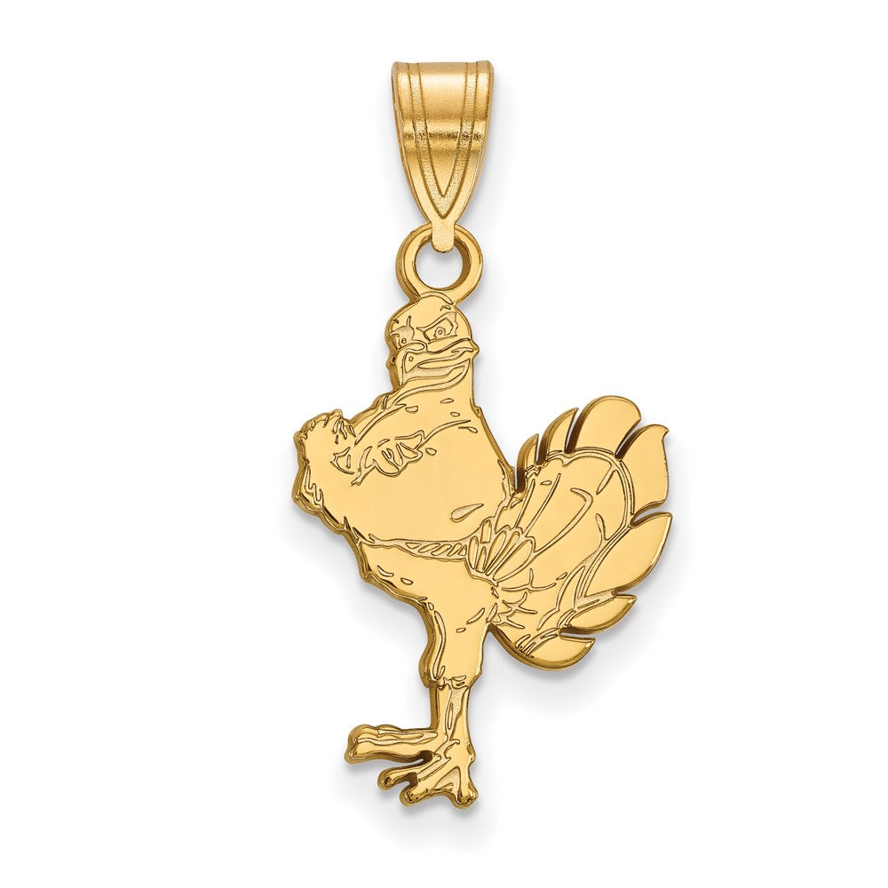 Vergoldet Sterlingsilber Logoart Virginia Tech Hokiebird Groß Anhänger
