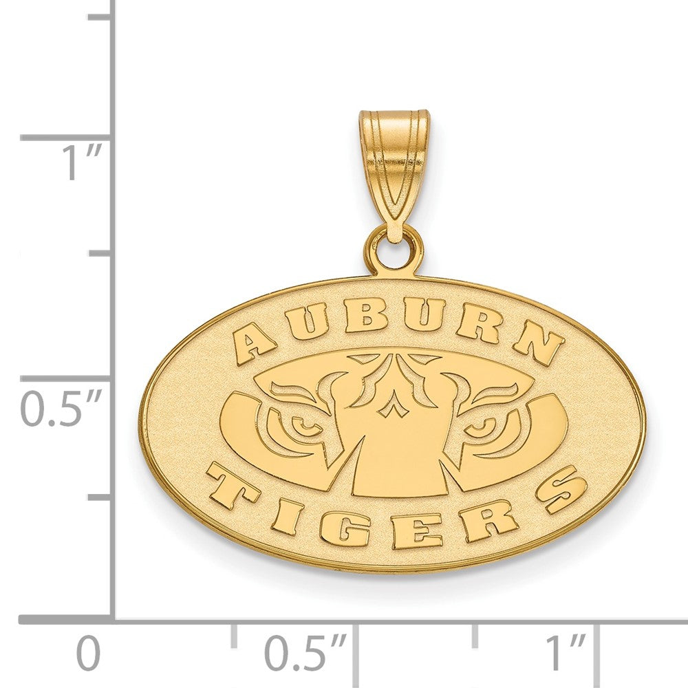 10K Gelbgold Logoart Auburn Tigers Mittel Anhänger
