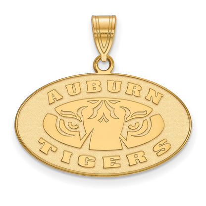 Vergoldet Sterlingsilber Logoart Auburn Tigers Mittel Anhänger