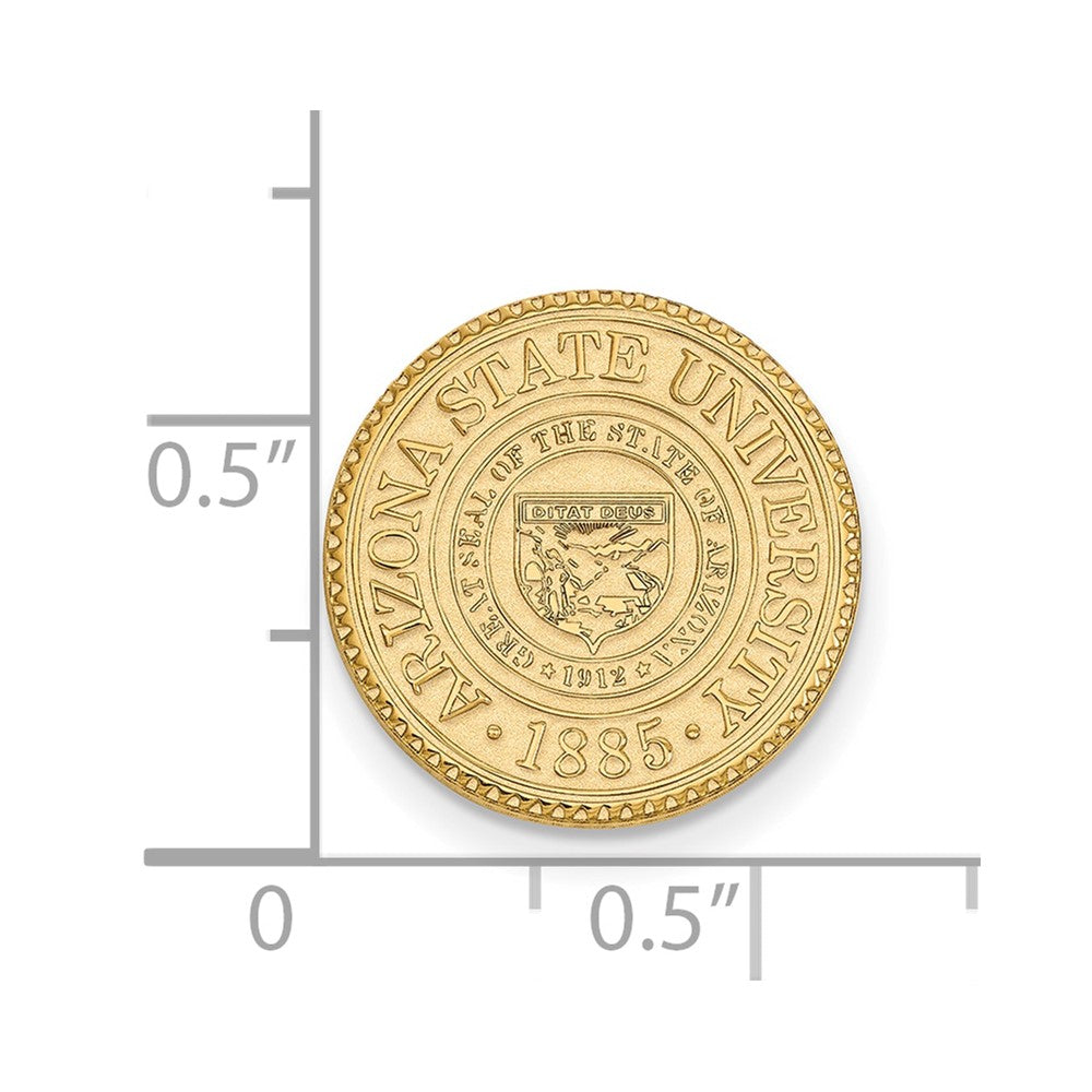 14K Gelbgold Gold Logoart Arizona State University Wappen Anstecknadel