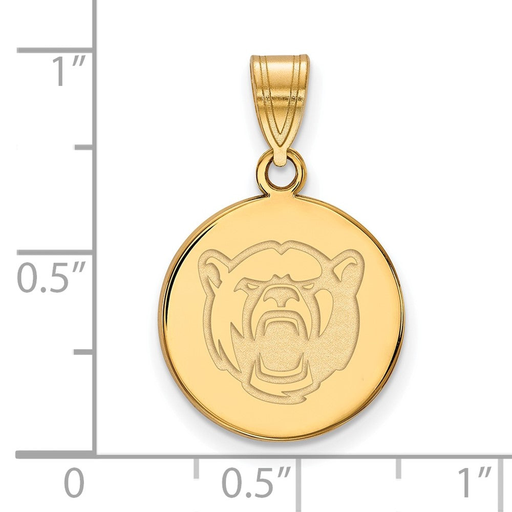 14K Gelbgold Logoart Baylor University Mittel Plättchen Anhänger