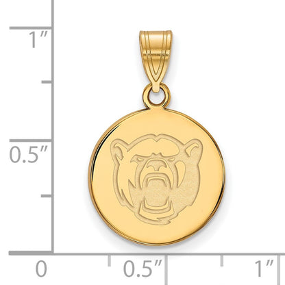 10K Gelbgold Logoart Baylor University Mittel Plättchen Anhänger