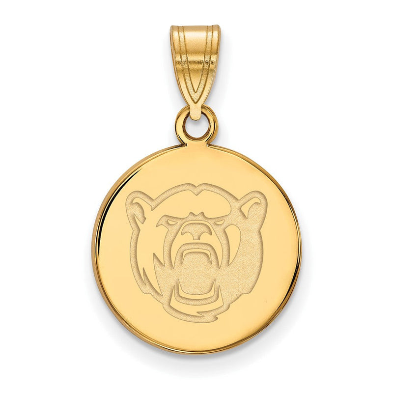 10K Gelbgold Logoart Baylor University Mittel Plättchen Anhänger