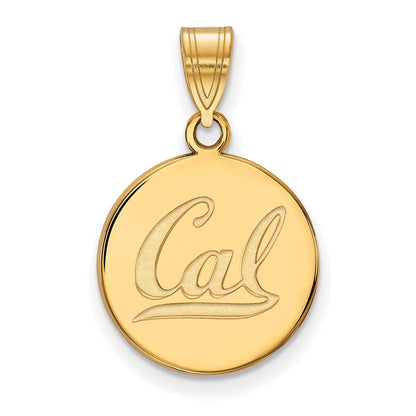 Vergoldet Sterlingsilber Logoart University Of California Berkeley Mittel Plättchen Anhänger