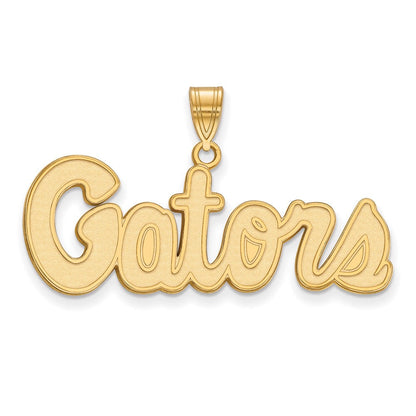 10K Gelbgold Logoart University Of Florida Gators Schreibschrift Mittel Anhänger