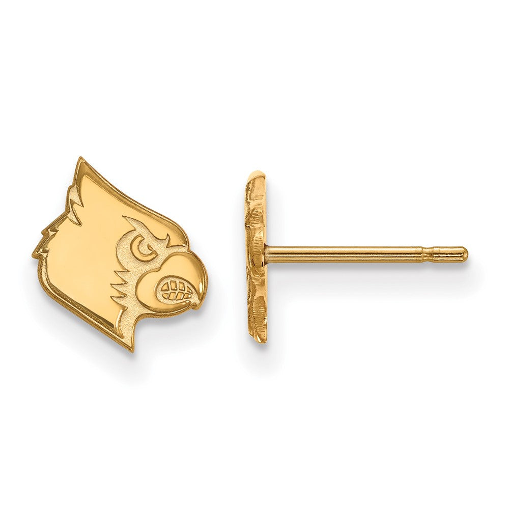 Vergoldet Sterlingsilber Logoart University Of Louisville Cardinal Extra Klein Ohrstecker