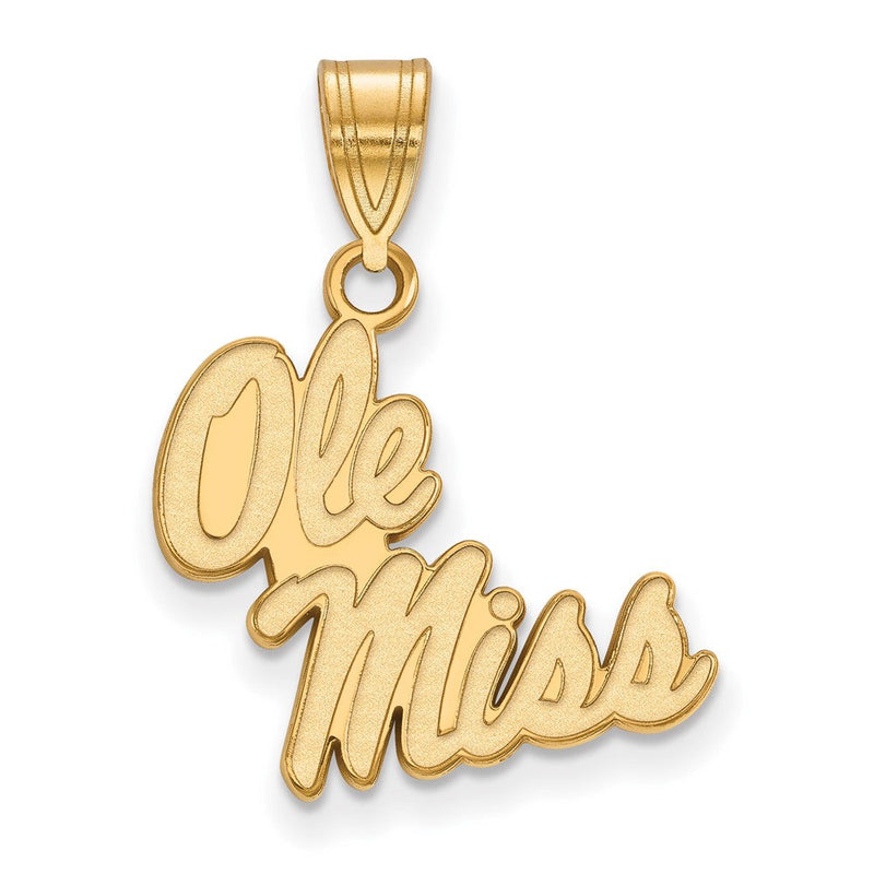 Vergoldet Sterlingsilber Logoart University Of Mississippi Ole Miss Mittel Anhänger