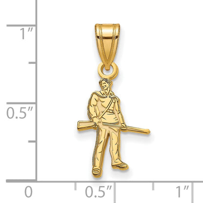 Vergoldet Sterlingsilber Logoart West Virginia University Mountaineer Mittel Anhänger