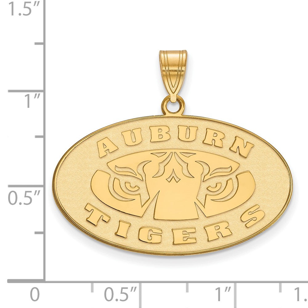 Vergoldet Sterlingsilber Logoart Auburn Tigers Groß Anhänger