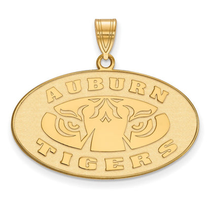 Vergoldet Sterlingsilber Logoart Auburn Tigers Groß Anhänger