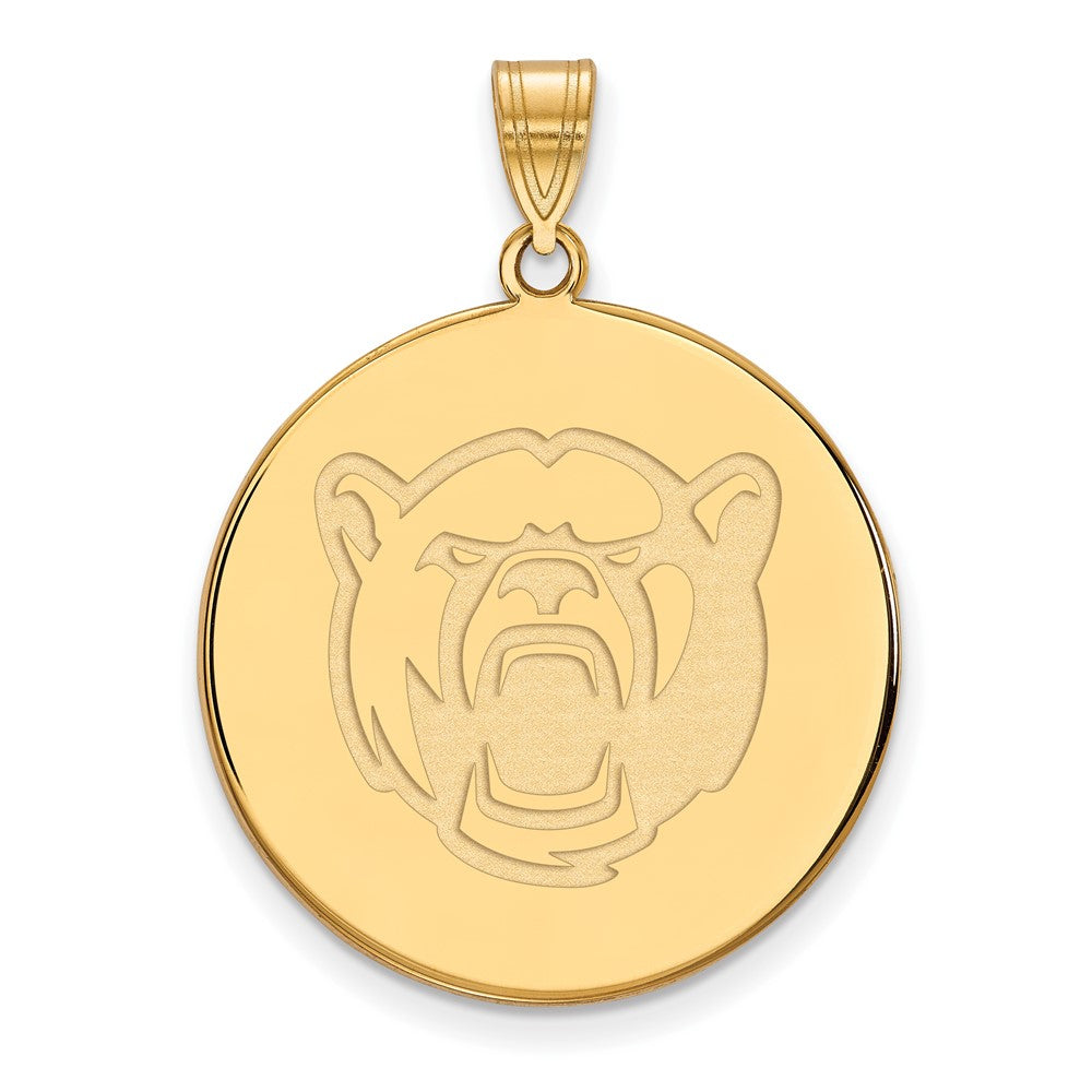 Vergoldet Sterlingsilber Logoart Baylor University Extra Groß Plättchen Anhänger