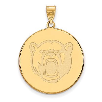 Vergoldet Sterlingsilber Logoart Baylor University Extra Groß Plättchen Anhänger