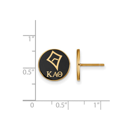 Vergoldet Sterlingsilber Logoart Kappa Alpha Theta Sorority Symbol Farbe Emaille Ohrstecker