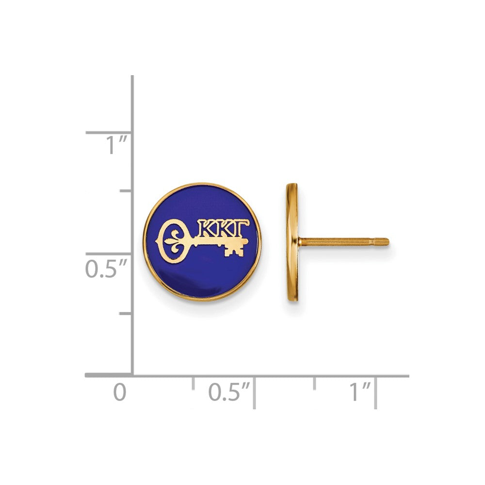 Vergoldet Sterlingsilber Logoart Kappa Gamma Sorority Symbol Farbe Emaille Ohrstecker