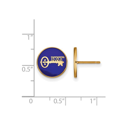 Vergoldet Sterlingsilber Logoart Kappa Gamma Sorority Symbol Farbe Emaille Ohrstecker