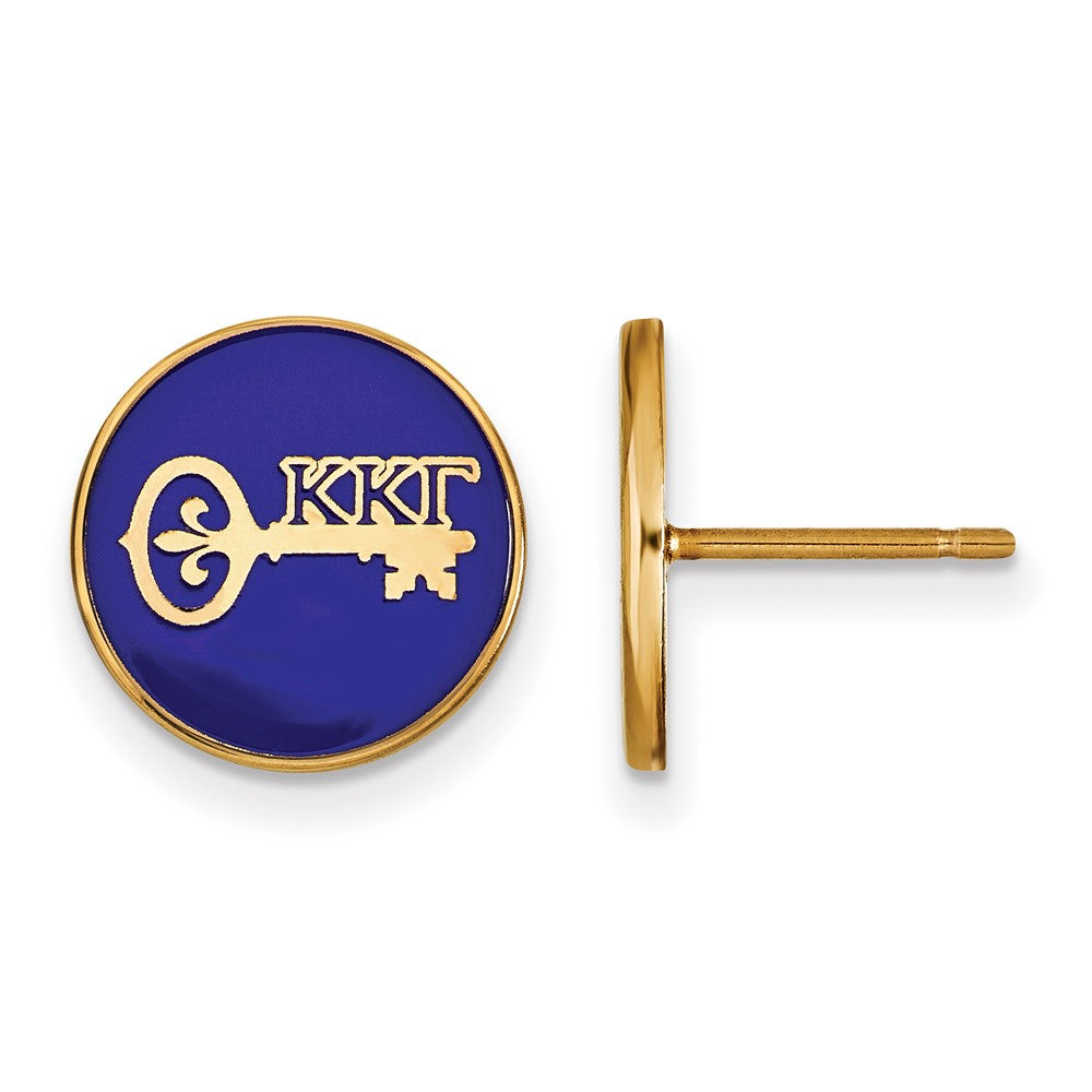 Vergoldet Sterlingsilber Logoart Kappa Gamma Sorority Symbol Farbe Emaille Ohrstecker