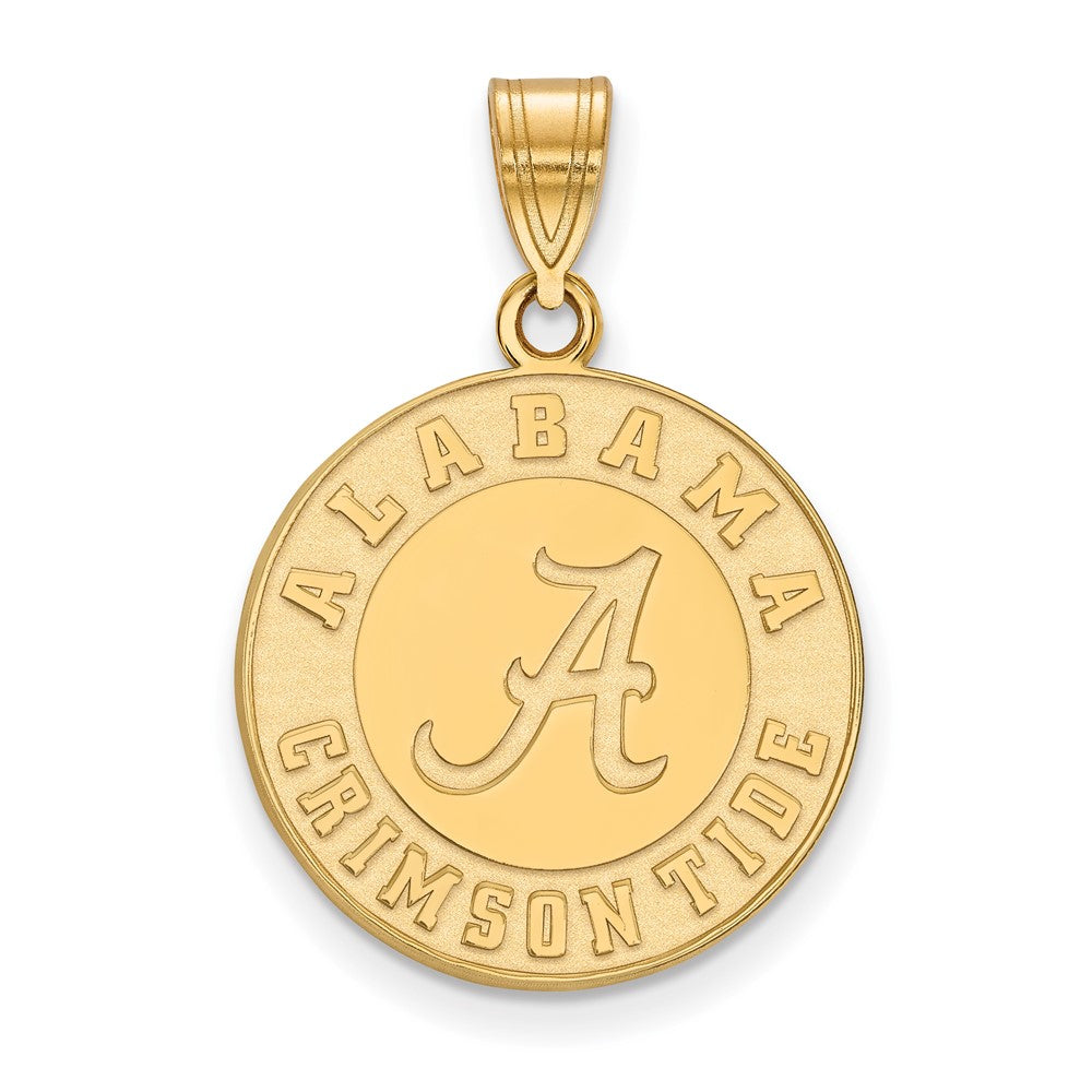Vergoldet Sterlingsilber Logoart University Of Alabama Crimson Tide Groß Plättchen Anhänger