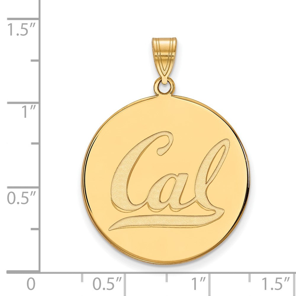 Vergoldet Sterlingsilber Logoart University Of California Berkeley Extra Groß Plättchen Anhänger