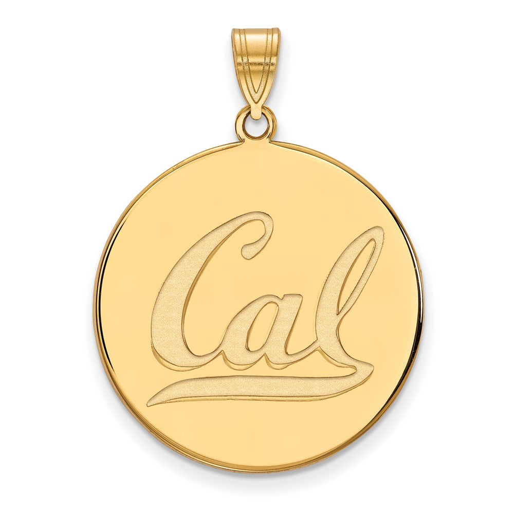 Vergoldet Sterlingsilber Logoart University Of California Berkeley Extra Groß Plättchen Anhänger