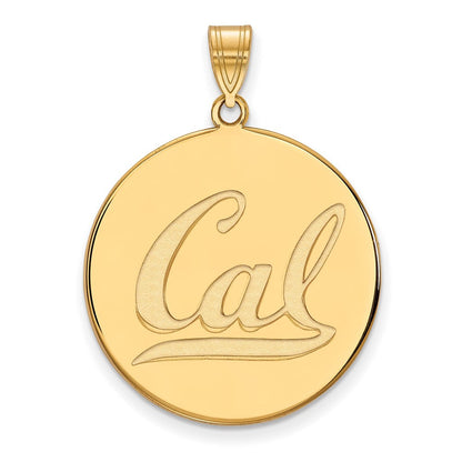 Vergoldet Sterlingsilber Logoart University Of California Berkeley Extra Groß Plättchen Anhänger