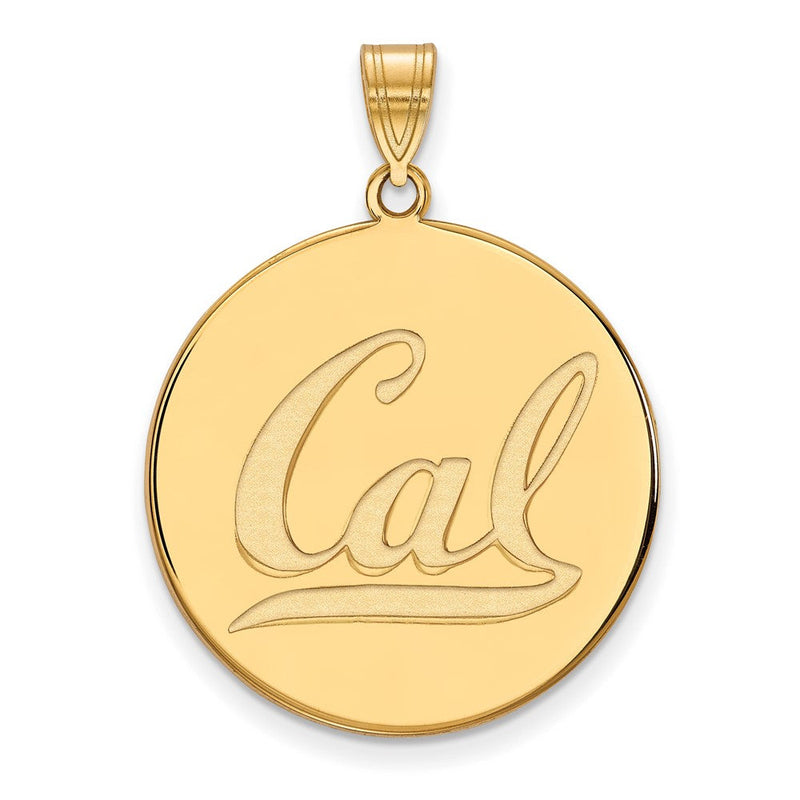 10K Gelbgold Logoart University Of California Berkeley Extra Groß Plättchen Anhänger