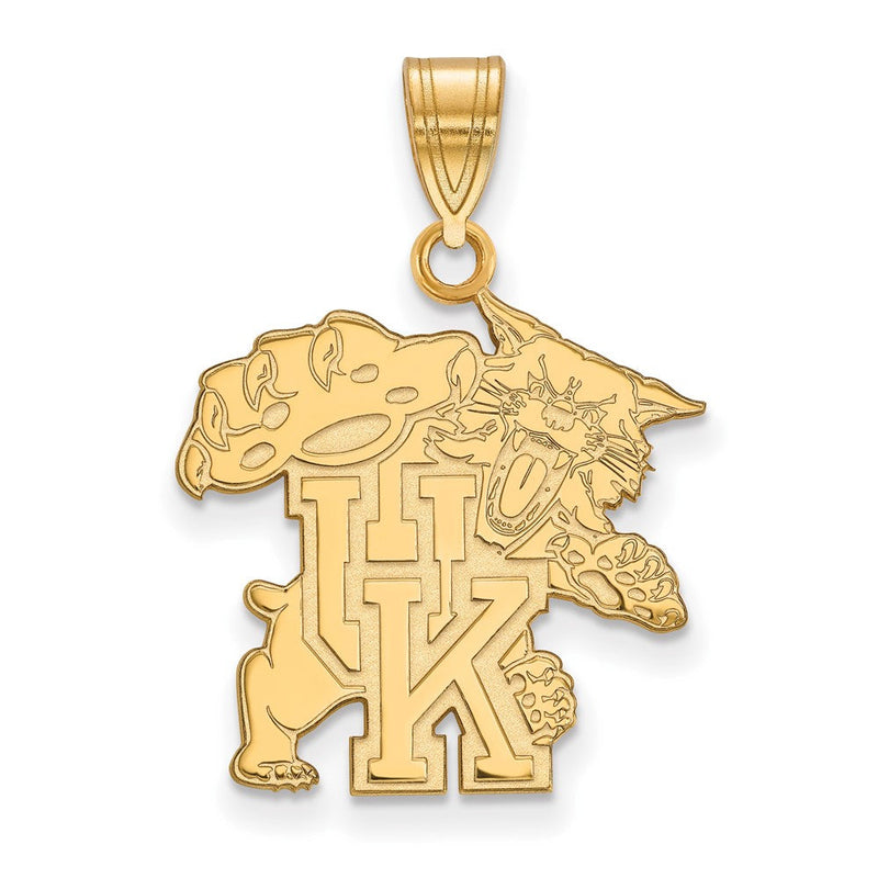 Vergoldet Sterlingsilber Logoart University Of Kentucky U K Wildkatze Groß Anhänger