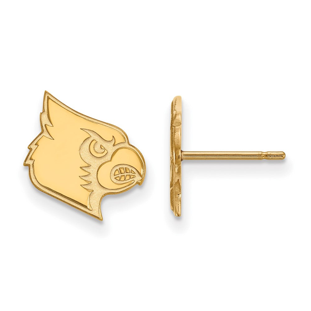10K Gelbgold Logoart University Of Louisville Cardinal Klein Ohrstecker
