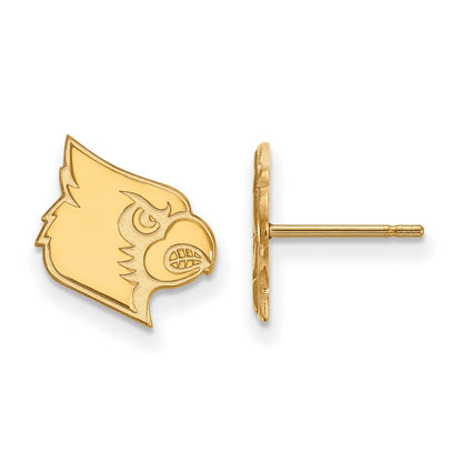 10K Gelbgold Logoart University Of Louisville Cardinal Klein Ohrstecker