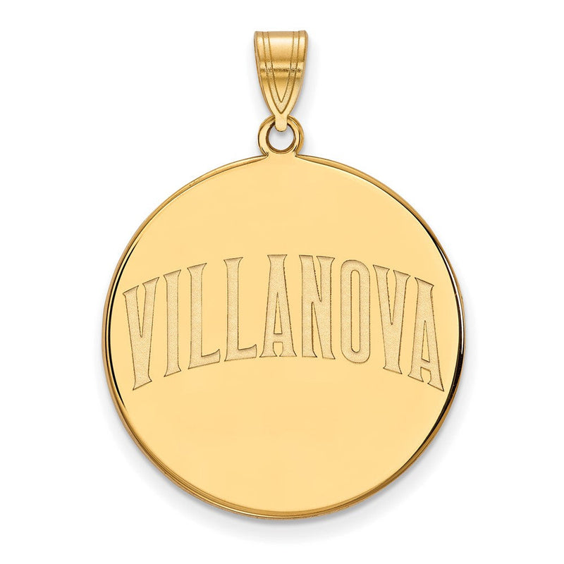 14K Gelbgold Logoart Villanova University Extra Groß Plättchen Anhänger