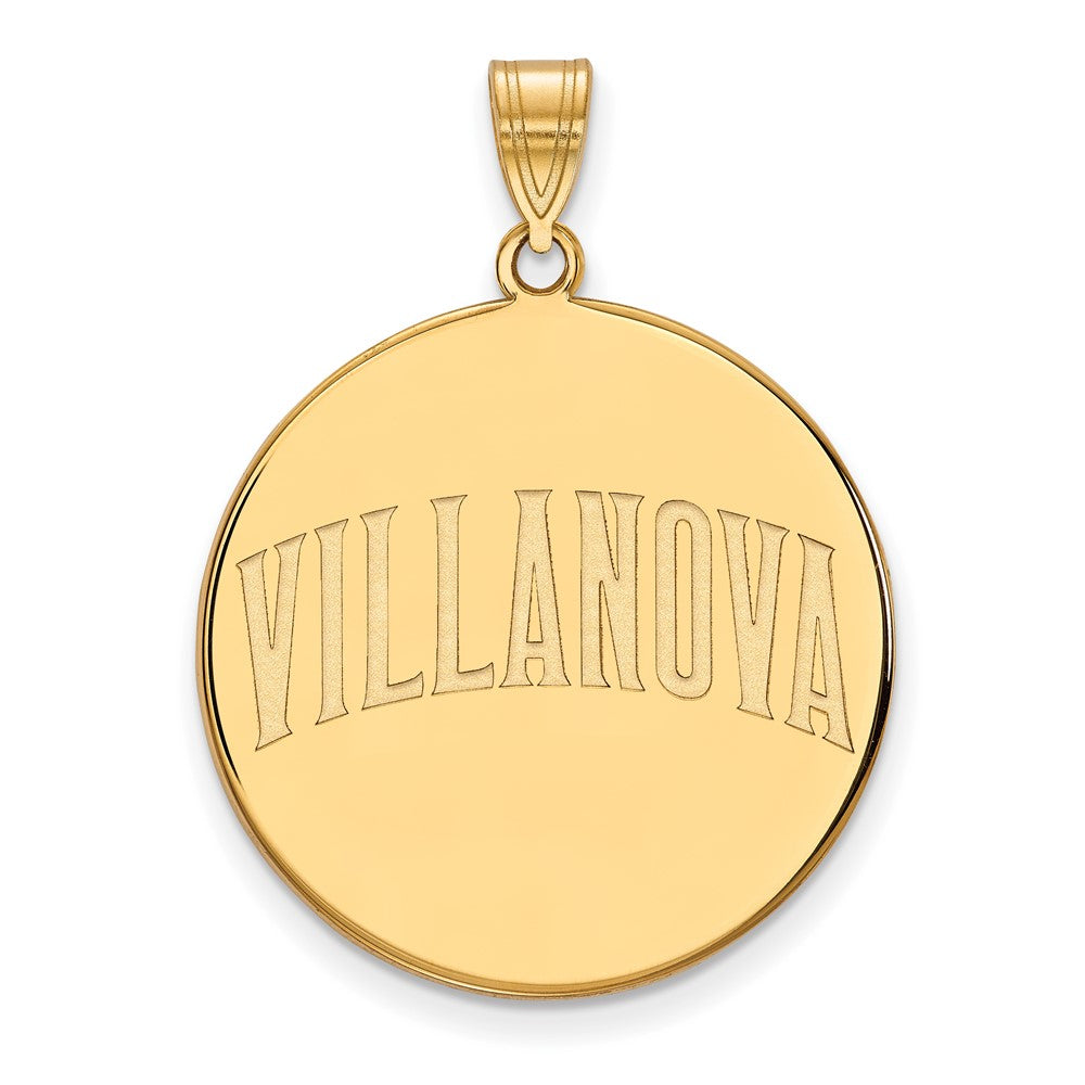 Vergoldet Sterlingsilber Logoart Villanova University Extra Groß Plättchen Anhänger