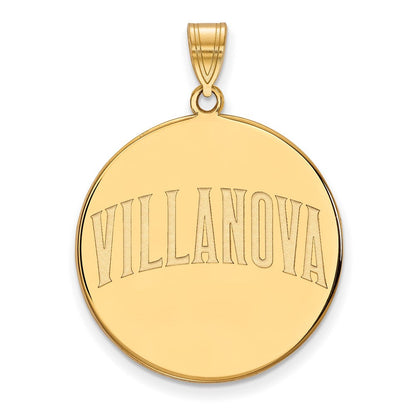 Vergoldet Sterlingsilber Logoart Villanova University Extra Groß Plättchen Anhänger