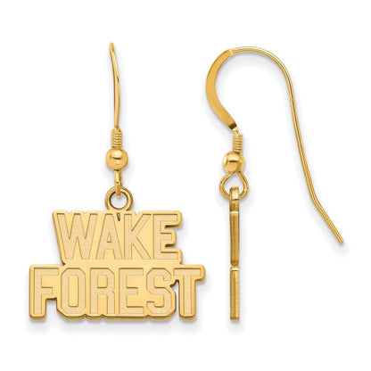 Vergoldet Sterlingsilber Logoart Wake Forest University W F Klein Hängend Draht Ohrringe