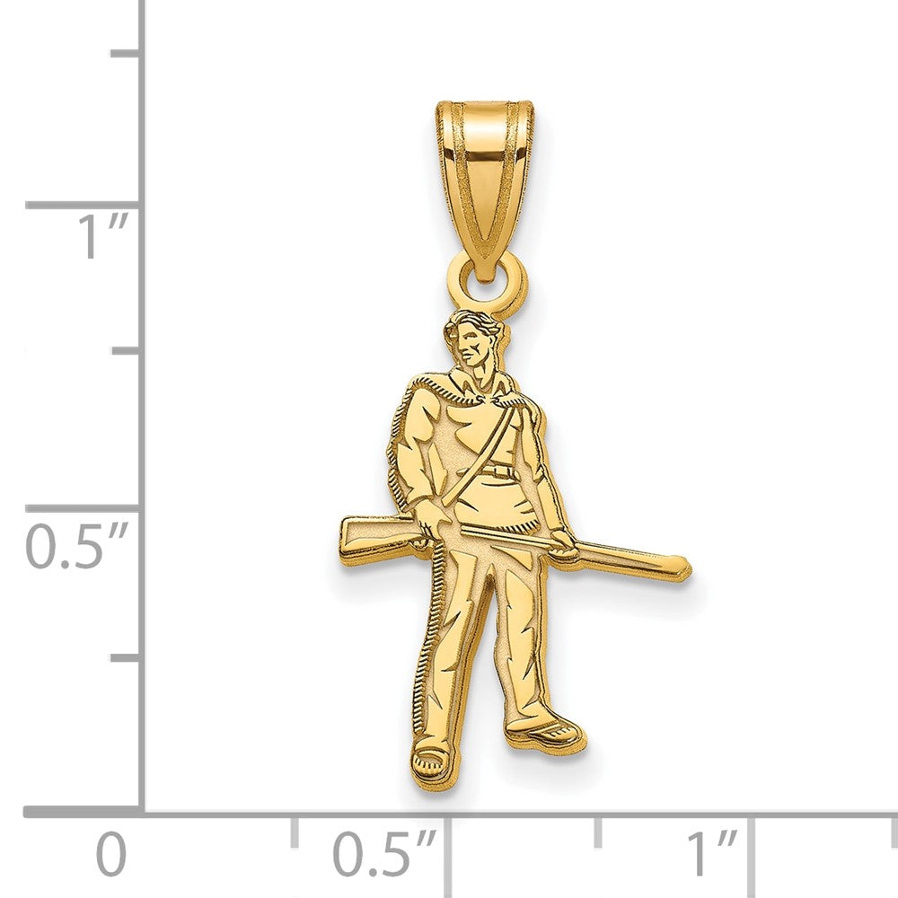 Vergoldet Sterlingsilber Logoart West Virginia University Mountaineer Groß Anhänger