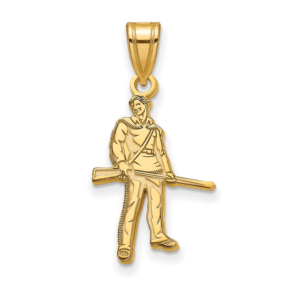 Vergoldet Sterlingsilber Logoart West Virginia University Mountaineer Groß Anhänger