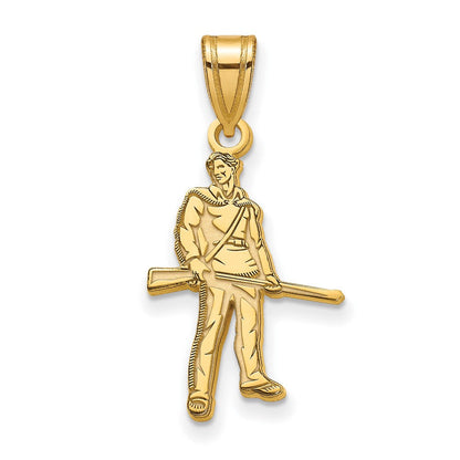 Vergoldet Sterlingsilber Logoart West Virginia University Mountaineer Groß Anhänger
