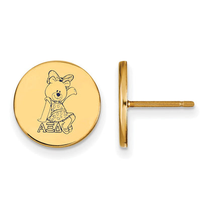 Vergoldet Sterlingsilber Logoart Alpha Xi Delta Sorority Symbol Farbe Emaille Ohrstecker