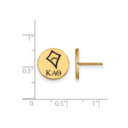 Vergoldet Sterlingsilber Logoart Kappa Alpha Theta Sorority Symbol Farbe Emaille Ohrstecker