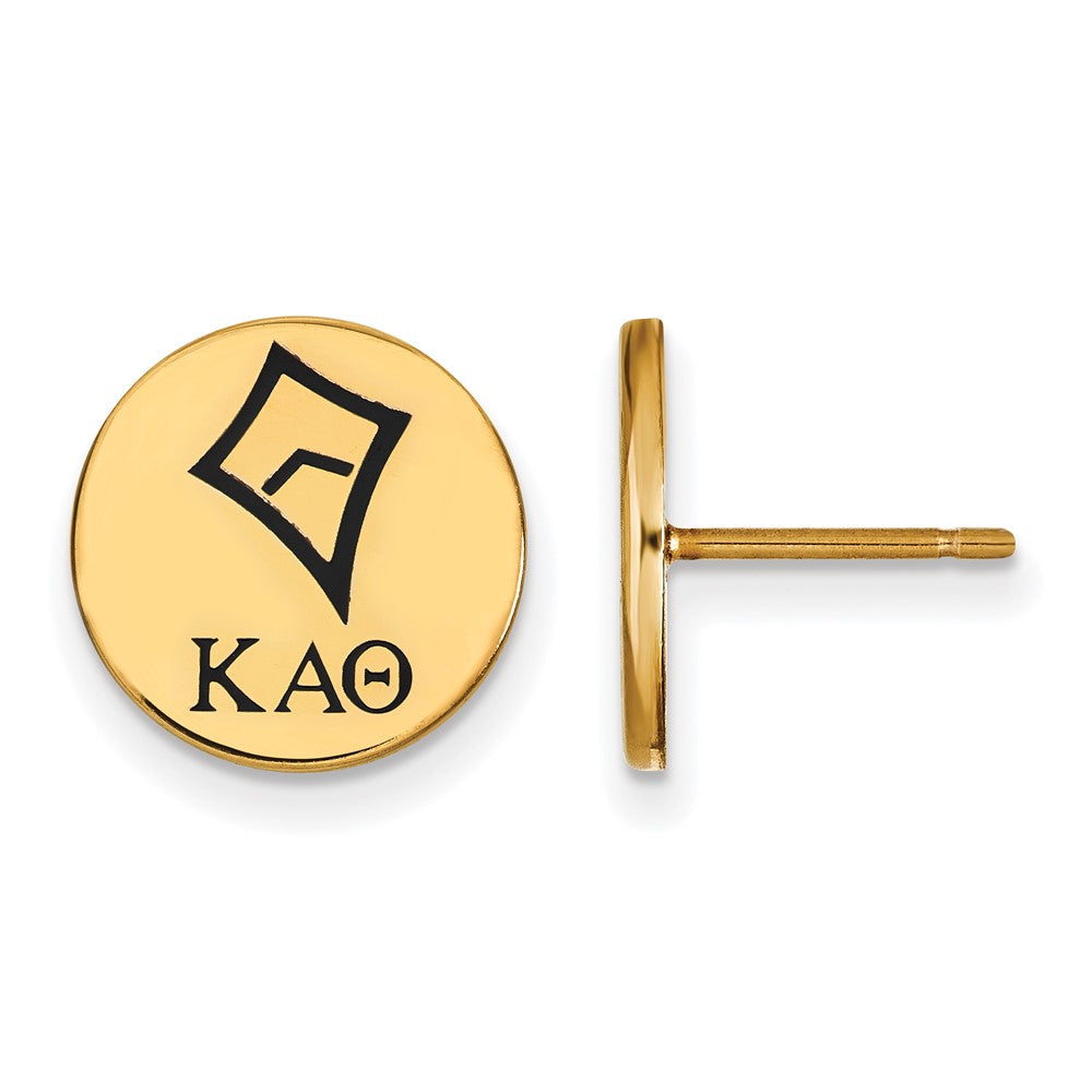 Vergoldet Sterlingsilber Logoart Kappa Alpha Theta Sorority Symbol Farbe Emaille Ohrstecker