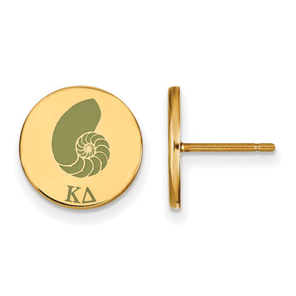 Vergoldet Sterlingsilber Logoart Kappa Delta Sorority Symbol Farbe Emaille Ohrstecker