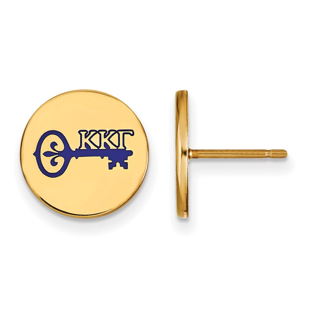 Vergoldet Sterlingsilber Logoart Kappa Gamma Sorority Symbol Farbe Emaille Ohrstecker