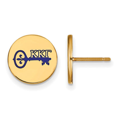 Vergoldet Sterlingsilber Logoart Kappa Gamma Sorority Symbol Farbe Emaille Ohrstecker