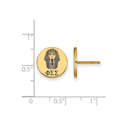 Vergoldet Sterlingsilber Logoart Phi Sigma Sorority Symbol Farbe Emaille Ohrstecker