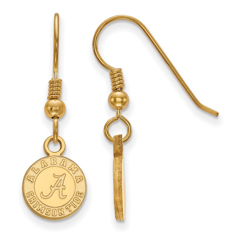 Vergoldet Sterlingsilber Logoart University Of Alabama Crimson Tide Extra Klein Hängend Draht Ohrringe