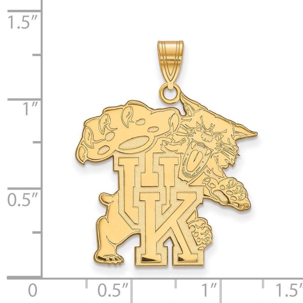 Vergoldet Sterlingsilber Logoart University Of Kentucky U K Wildkatze Extra Groß Anhänger