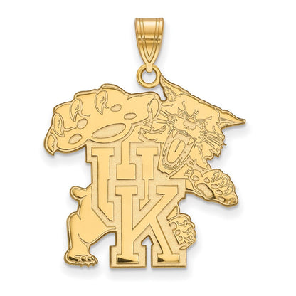 Vergoldet Sterlingsilber Logoart University Of Kentucky U K Wildkatze Extra Groß Anhänger