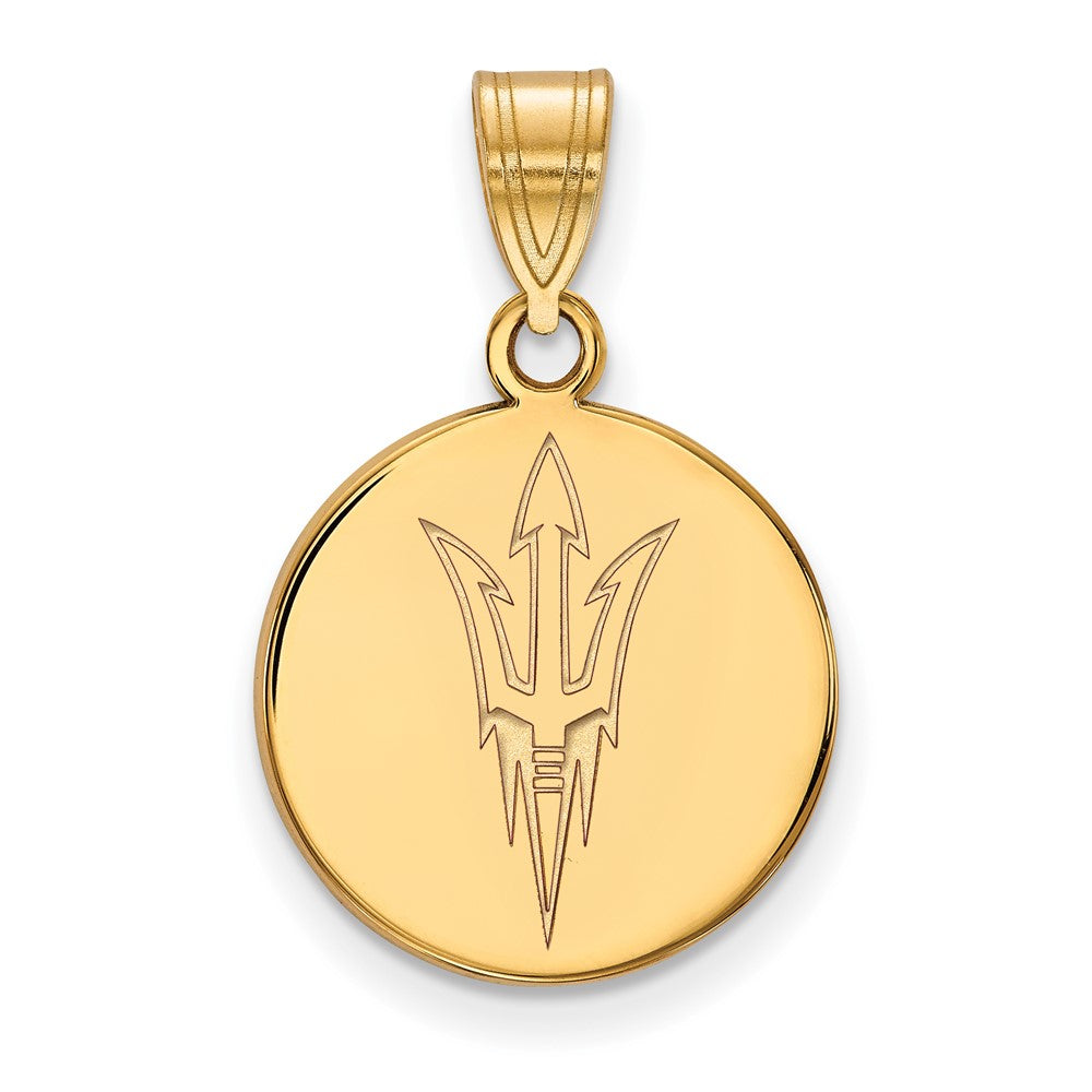 Vergoldet Sterlingsilber Logoart Arizona State University Pitchfork Mittel Plättchen Anhänger