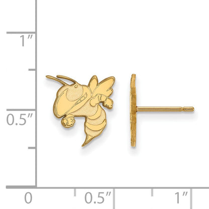 10K Gelbgold Logoart Georgia Institut Of Technologie Jacke Klein Ohrstecker